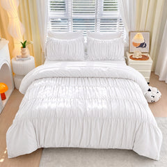 Serenity pinch Pleated Luxury Duvet Set