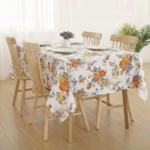 Decorative Printed Cotton Table cover - Rose Garden Beige