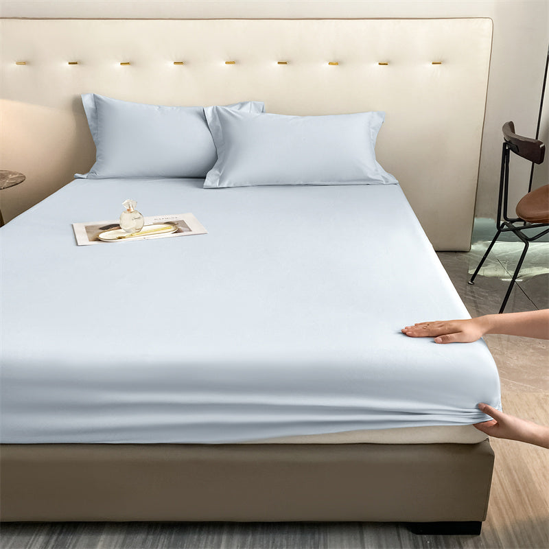 Sky Blue Egyptian Cotton Fitted Sheet Set - 99 Bedding Store