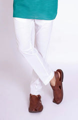 Mans Plain White Ethnic Pajama