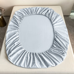 Sky Blue Egyptian Cotton Fitted Sheet Set - 99 Bedding Store