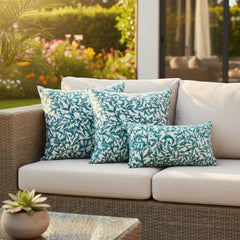 Waterproof printed Cushion Cover Green Leaf