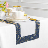 Cotton With Printed Border Reversable Table Runner -