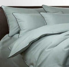 Luxury Satin 400 TC Duvet Cover Set Beige with Piping