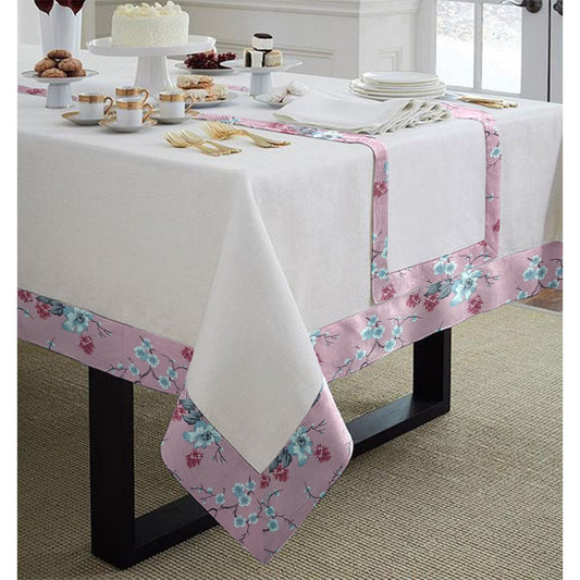 Cotton Dinning Set with Print Bordered- New Rose Garden
