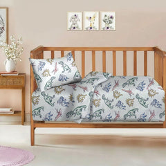 3 Pcs Printed Baby cot set -The Dino