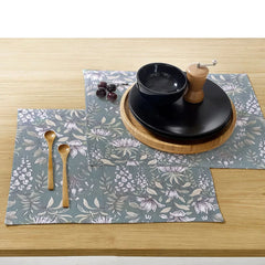 Printed CottonRe Revrsable Dinning Set - Victoria Sage