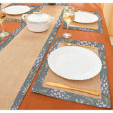 Jute Dinning Set With Border- Green Gaden