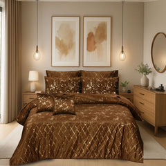 8 Pcs Greek Border Velvet Duvet Cover Sets