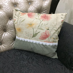 Amelia Flowral- Cushion Cover Set With lace
