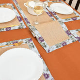 Jute Dinning Set With Border- BROKKBLAD FLOWRAL