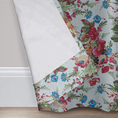 2 PCS PRINTED BLACKOUT CURTAIN ROSE RED