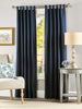 Pack Off 2 PC Plain Dyed Tab Top Curtains with lining-