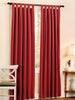 Pack Off 2 PC Plain Dyed Tab Top Curtains with lining-