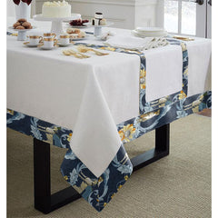 Cotton Tablecloth With Printed Bordered -