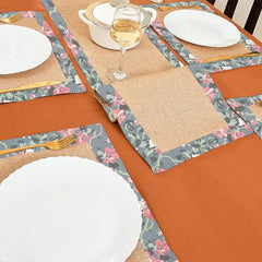 Jute Dinning Set With Border- Flowrence