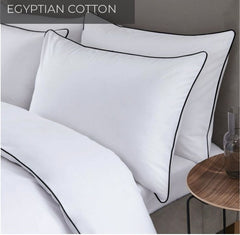 Luxury Satin 400 TC Duvet Cover Set Beige with Piping