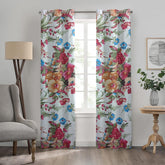 2 PCS PRINTED BLACKOUT CURTAIN ROSE RED