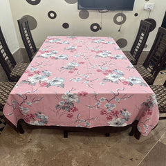 Decorative Printed Cotton Table cover - New Rose Garden Pink