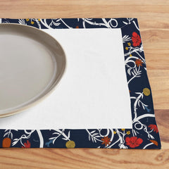 Cotton Dinning Set with Print Bordered- Blue Bells