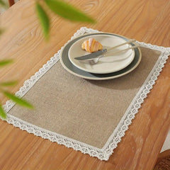 Jute Dinning Set With Cute Lace