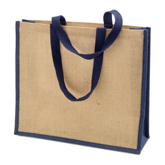 Jute Tote Shopping Bag With Black gazette
