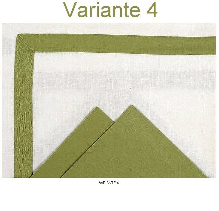 7 Pcs Cotton Table Runner Set- With Color Strip Bordered - 99 Bedding Store