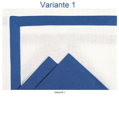 7 Pcs Cotton Table Runner Set- With Color Strip Bordered - 99 Bedding Store