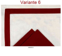 7 Pcs Cotton Table Runner Set- With Color Strip Bordered - 99 Bedding Store