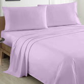 Plain Cotton Bed sheet Set - Lilac - 99 Bedding Store