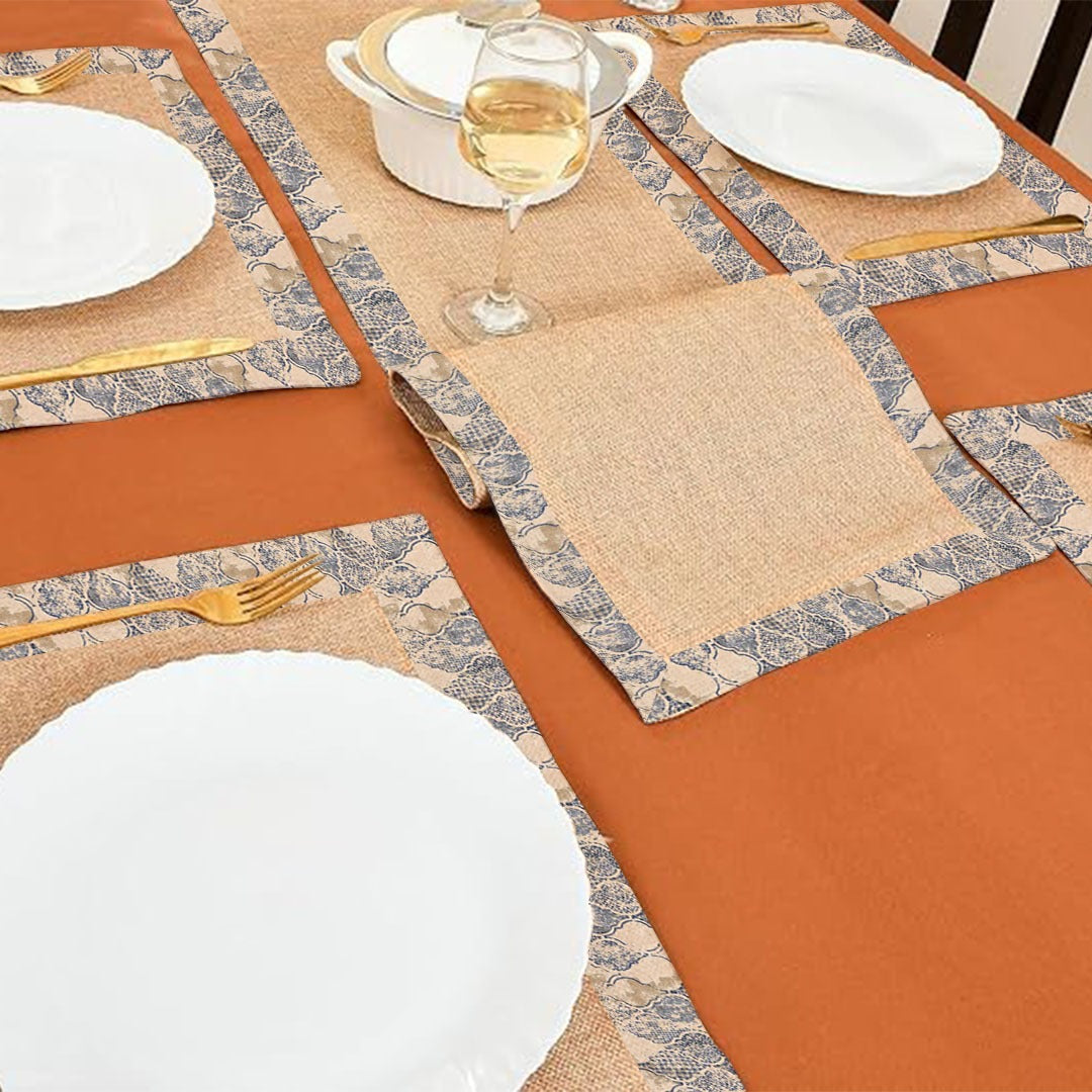 Jute Dinning Set With Border- Ankara