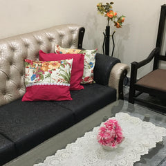 Bella Rese Red- Cushion Cover Set With lace