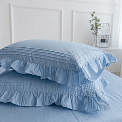 Tc 200 Pack of 2 Princess Pillow Cases With pleated and Ruffles