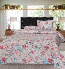 Printed Double Bed sheet Set Rose Garden