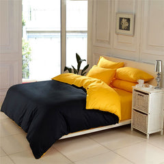 Plain Dyed Reversible Cotton Duvet Cover 8 pcs Set - 002