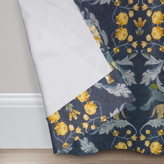 2PC PRINTED CURTAINS WITH LINING - LEOPARDS