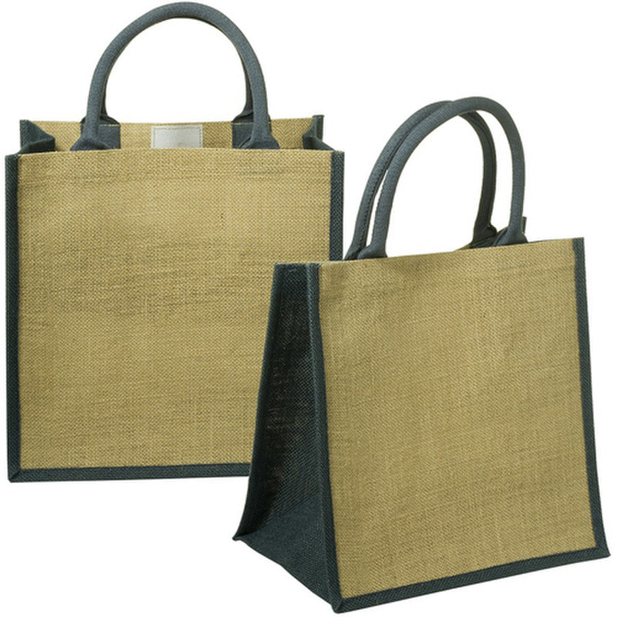 Pack of 2 Jute Tote Shopping  Bag With Color gazette