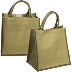 Pack of 2 Jute Tote Shopping  Bag With Color gazette