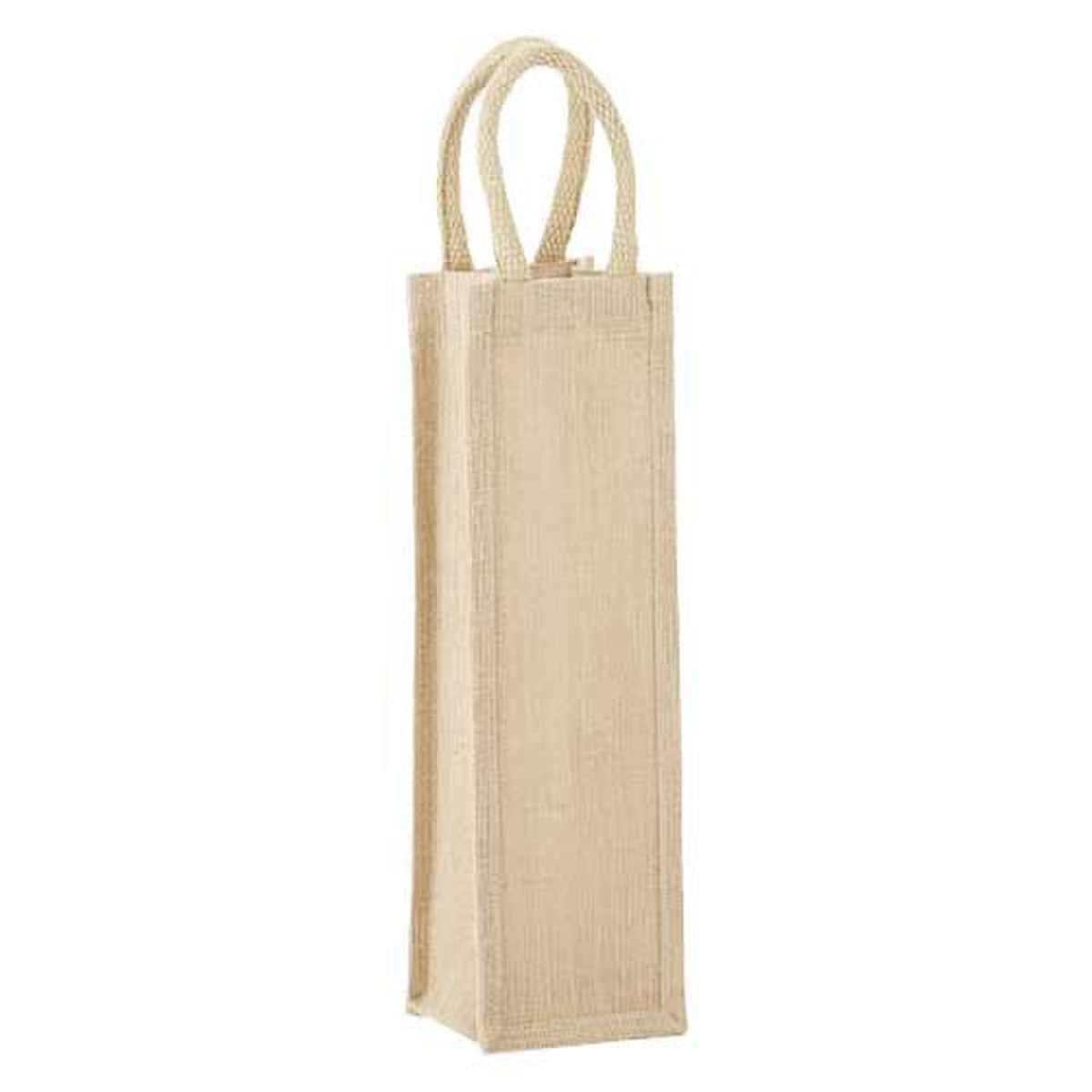 Jute Tote Bottle Bag Beige