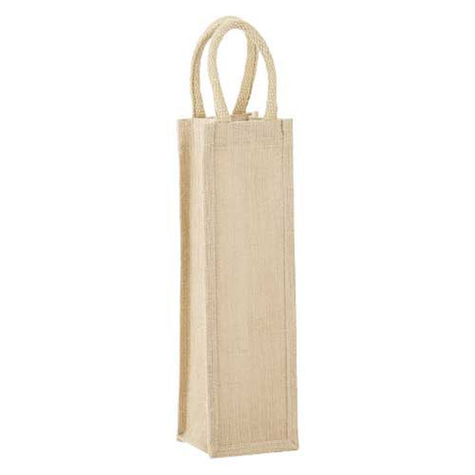 Jute Tote Bottle Bag Beige