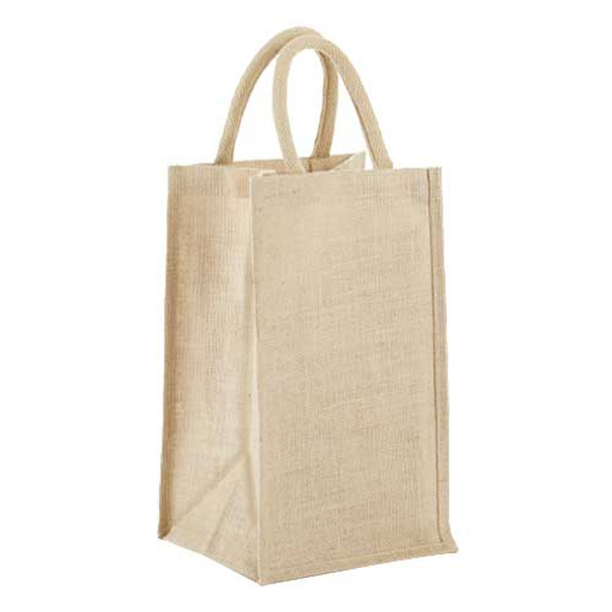 Jute Tote Bottle Bag Beige