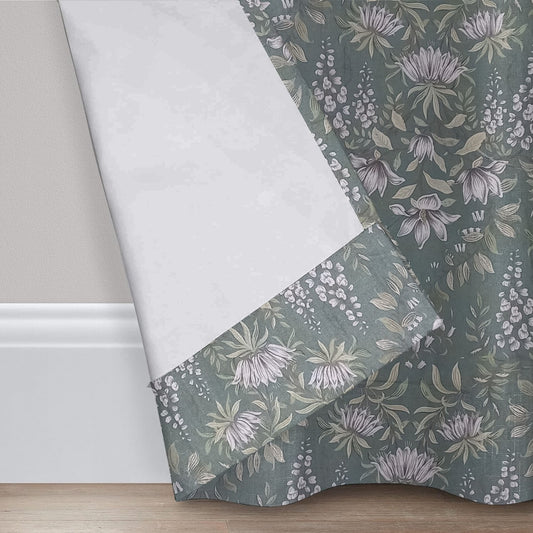 2 pcs Green Garden PRINTED BLACKOUT CURTAIN