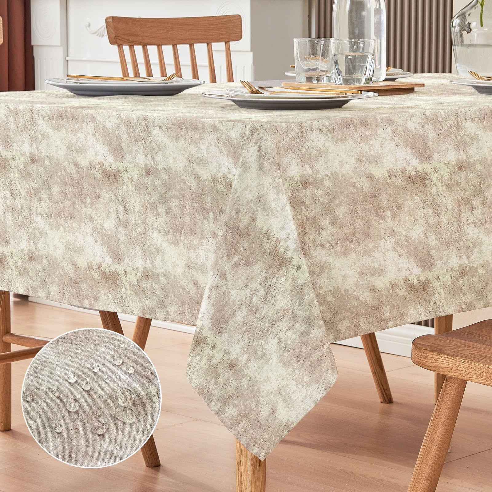 Waterproof Decorative Printed Cotton Table cover - Croft - 99 Bedding Store