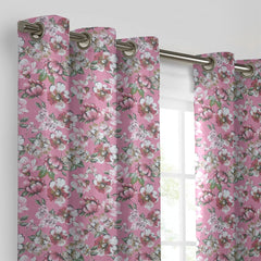 2PC PRINTED CURTAINS WITH LINING - THE GARDEN ROSES