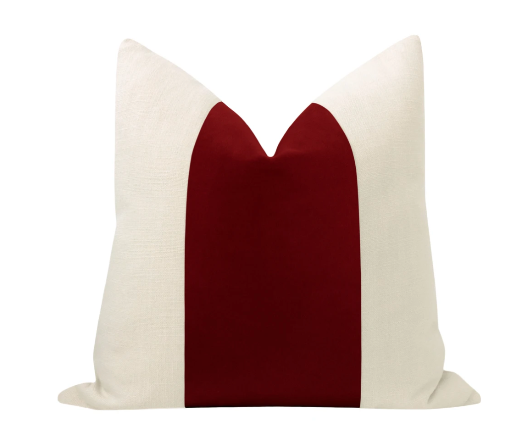 Packof 2 Classic Espresso Velvet Panel With Oatmeal Cotton Cushions - 99 Bedding Store