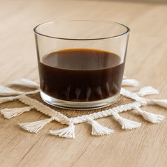 Jute Coasters Set Brown With Tasels