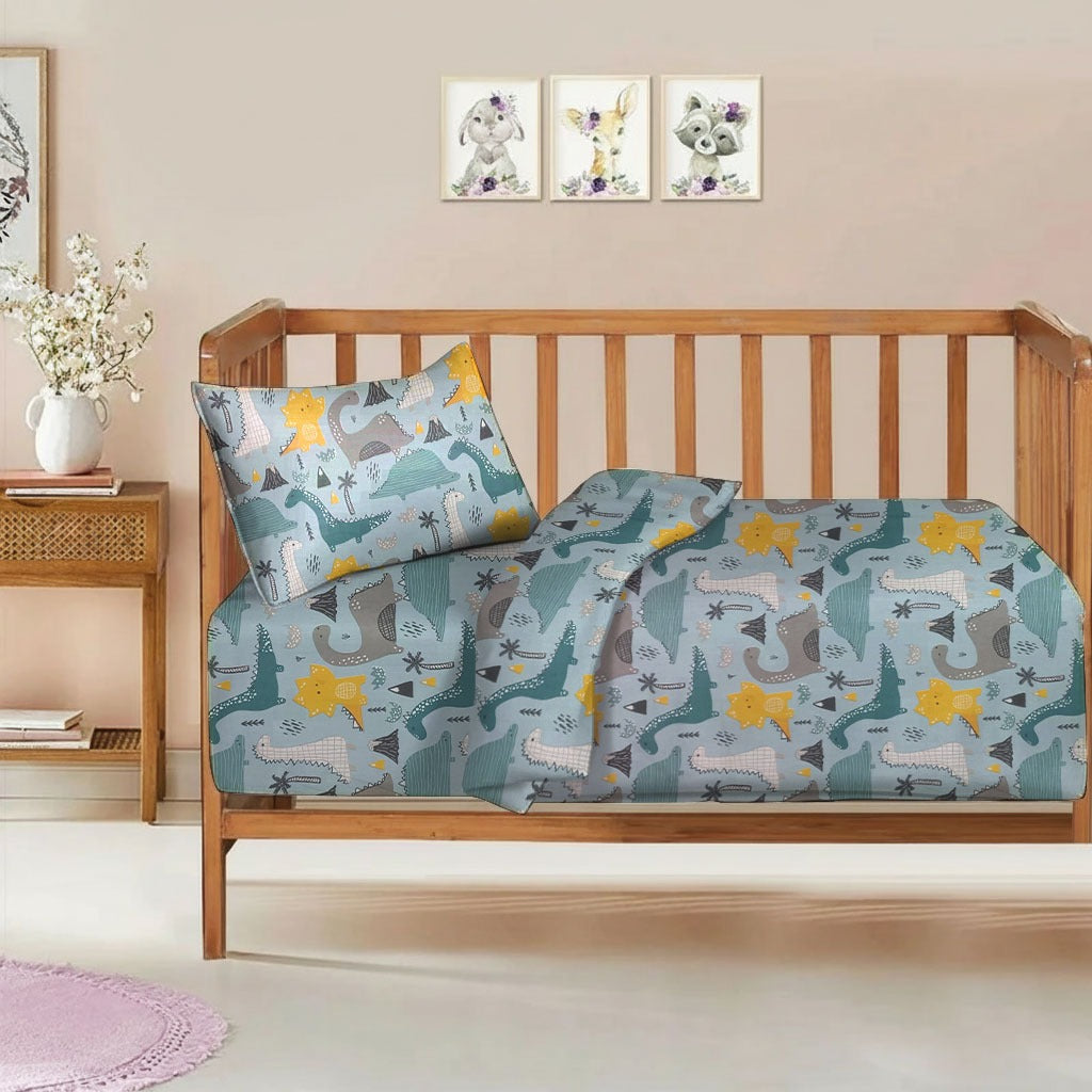 3 Pcs Printed Baby cot set -jurassic world