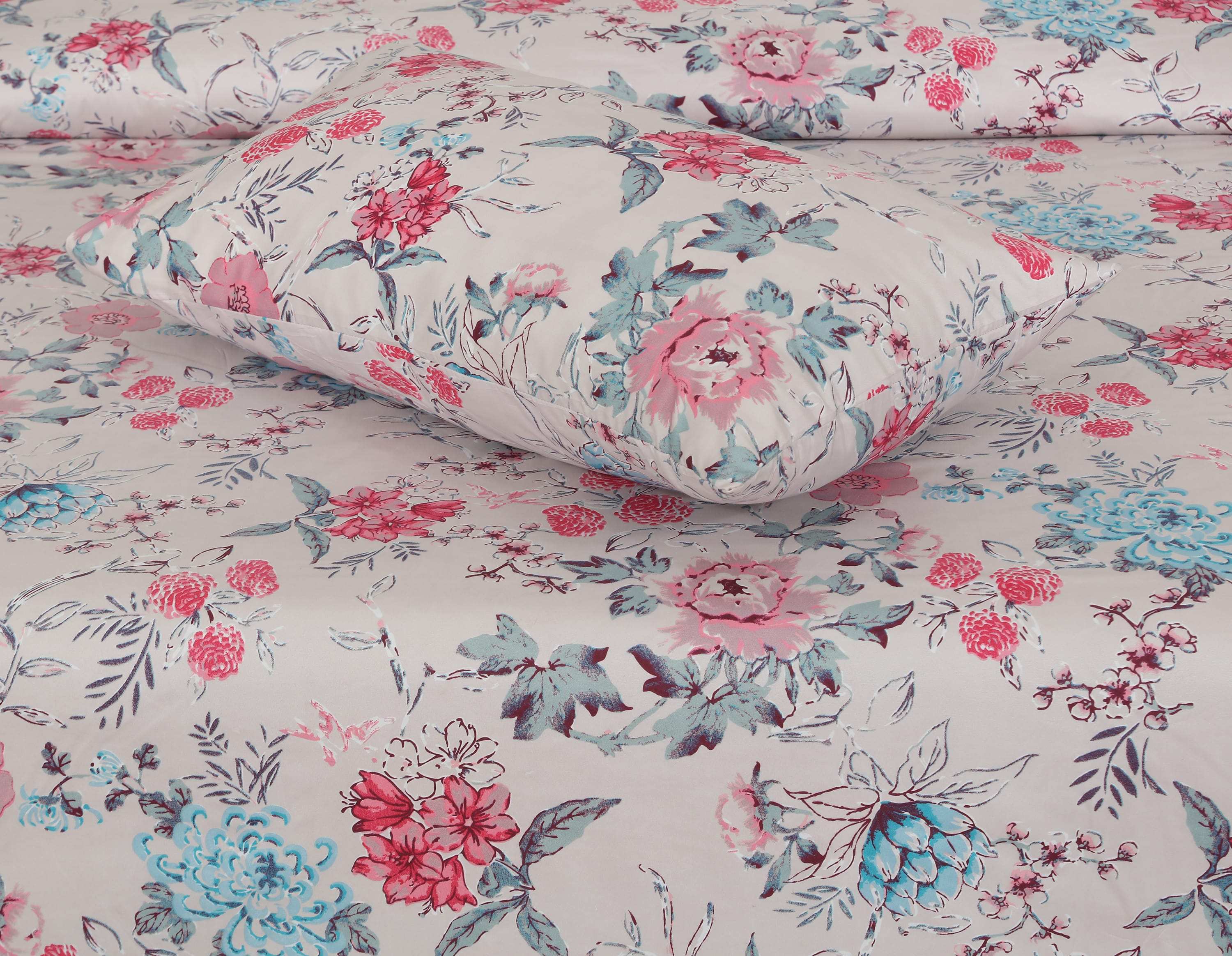 Printed Double Bed sheet Set Rose Garden