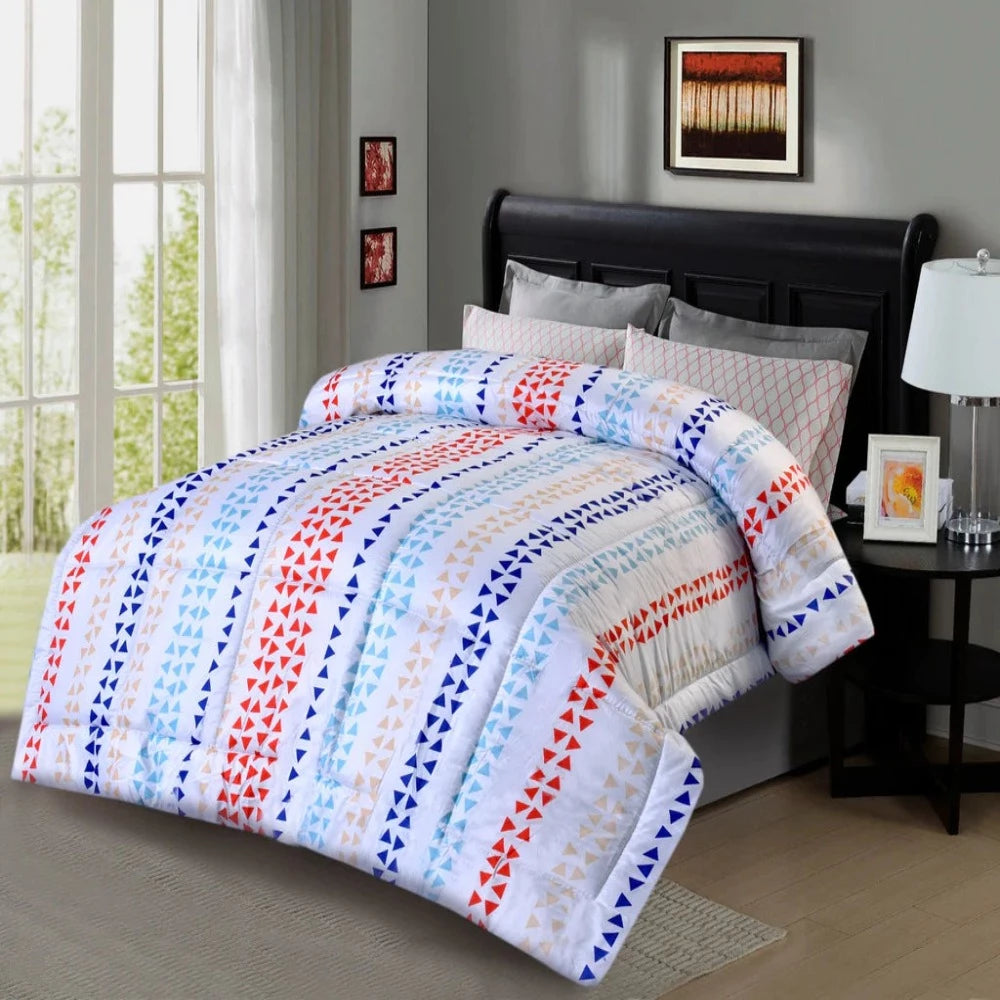 Small Triangle Reversible Printed Comforter - 99 Bedding Store