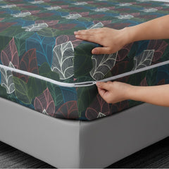 100% Cotton Printed Zipper Mattress Cover -